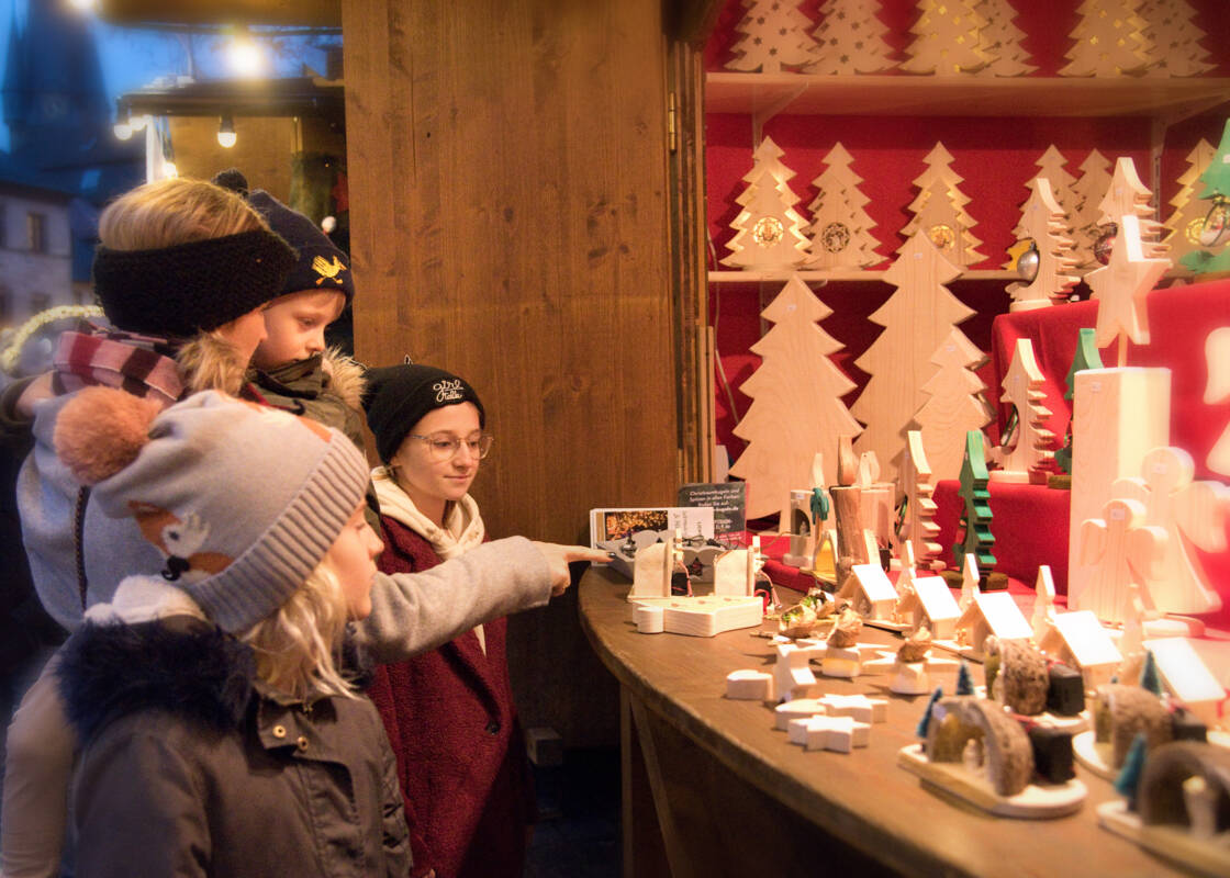 Stand auf dem Lichtenfelser Weihnachtsmarkt